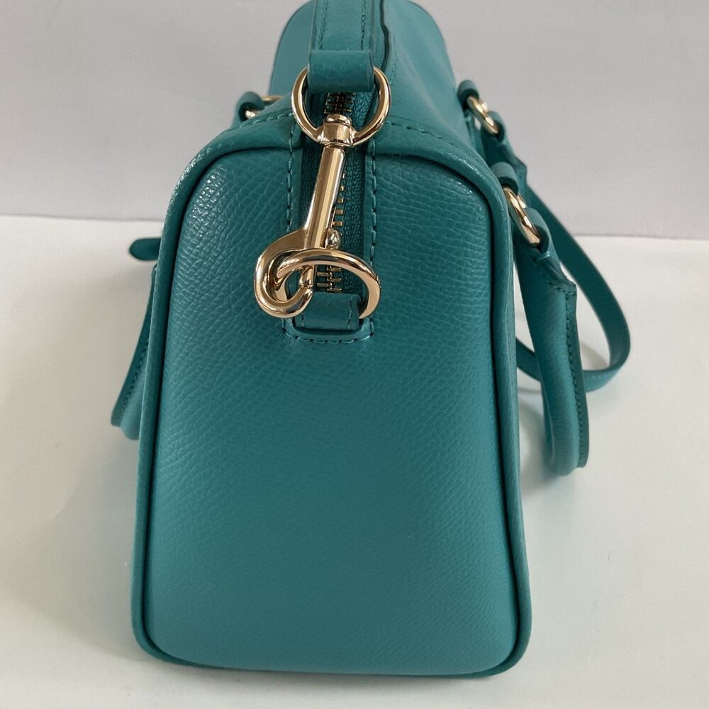 Coach Mini Bennett Satchel In Crossgrain Leather Crossbody Cadet Blue F33329 - Picture 6 of 10